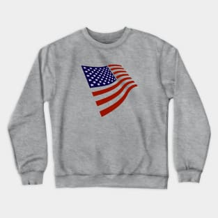 USA Stylized Graphic American Flag July 4th Patriotic Crewneck Sweatshirt